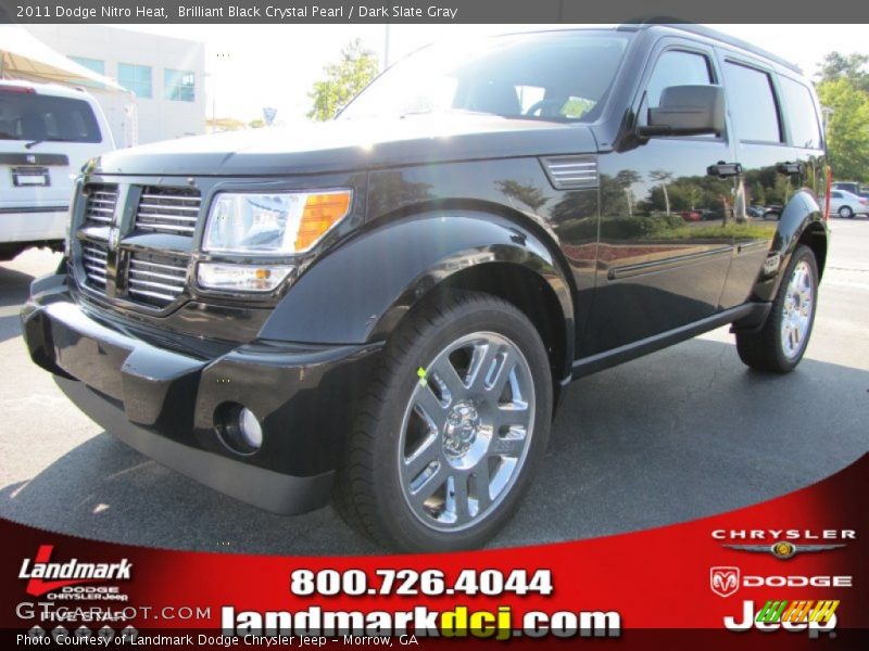 Brilliant Black Crystal Pearl / Dark Slate Gray 2011 Dodge Nitro Heat