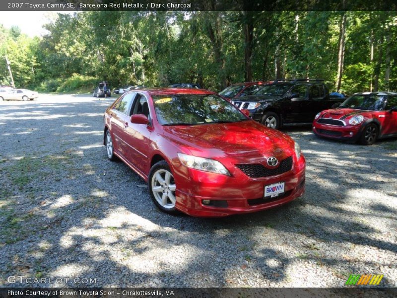 Barcelona Red Metallic / Dark Charcoal 2007 Toyota Camry SE