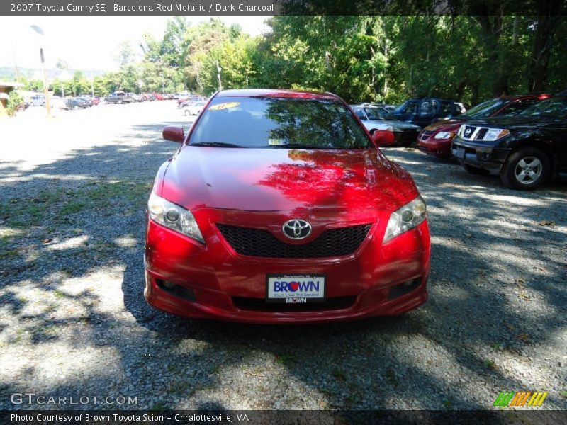 Barcelona Red Metallic / Dark Charcoal 2007 Toyota Camry SE