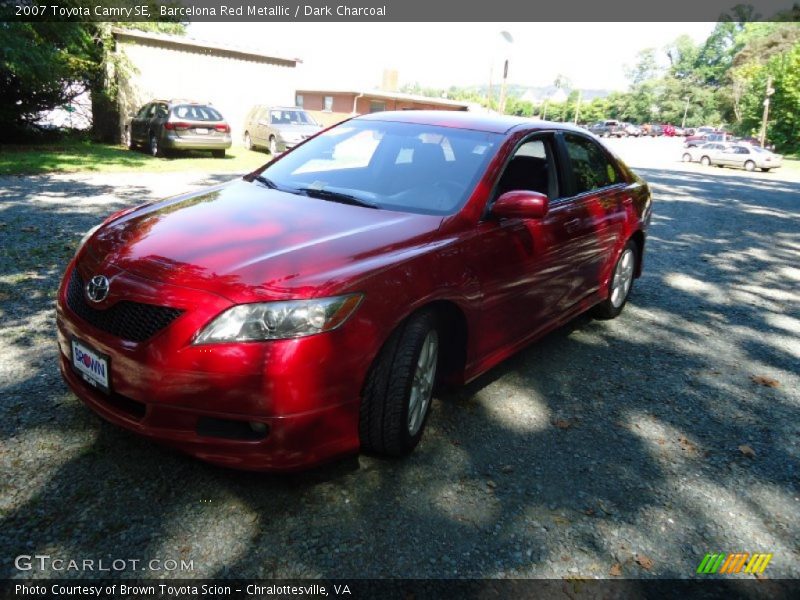 Barcelona Red Metallic / Dark Charcoal 2007 Toyota Camry SE