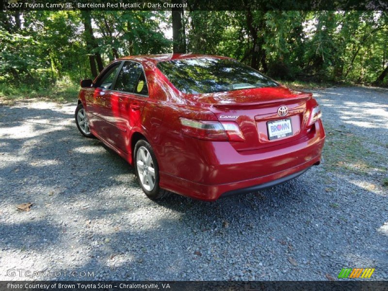 Barcelona Red Metallic / Dark Charcoal 2007 Toyota Camry SE