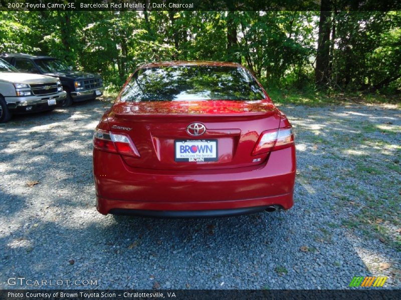 Barcelona Red Metallic / Dark Charcoal 2007 Toyota Camry SE