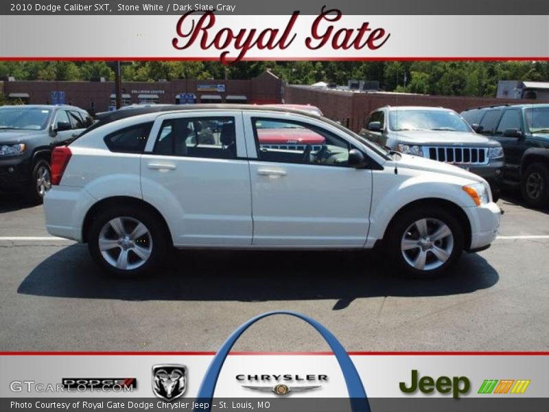 Stone White / Dark Slate Gray 2010 Dodge Caliber SXT
