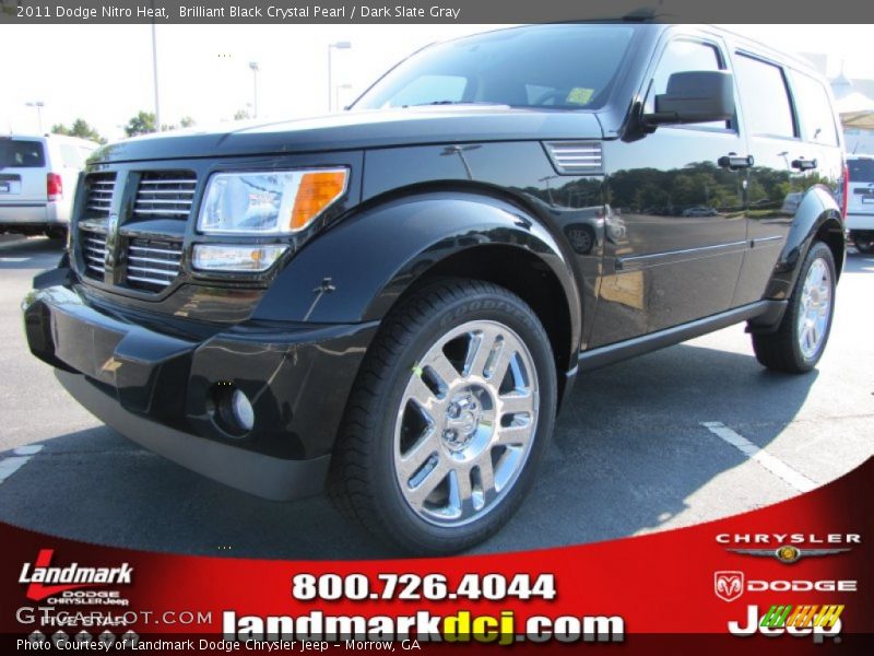 Brilliant Black Crystal Pearl / Dark Slate Gray 2011 Dodge Nitro Heat