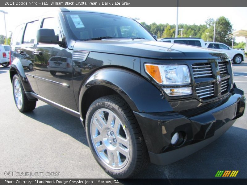 Brilliant Black Crystal Pearl / Dark Slate Gray 2011 Dodge Nitro Heat