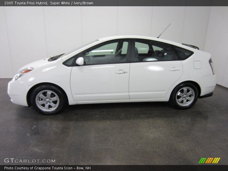Super White / Ivory/Brown 2005 Toyota Prius Hybrid