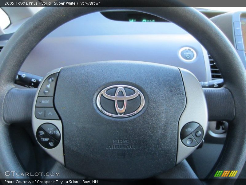 Super White / Ivory/Brown 2005 Toyota Prius Hybrid