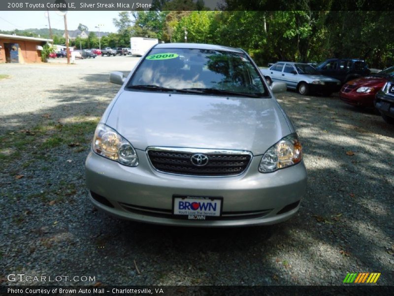 Silver Streak Mica / Stone 2008 Toyota Corolla LE