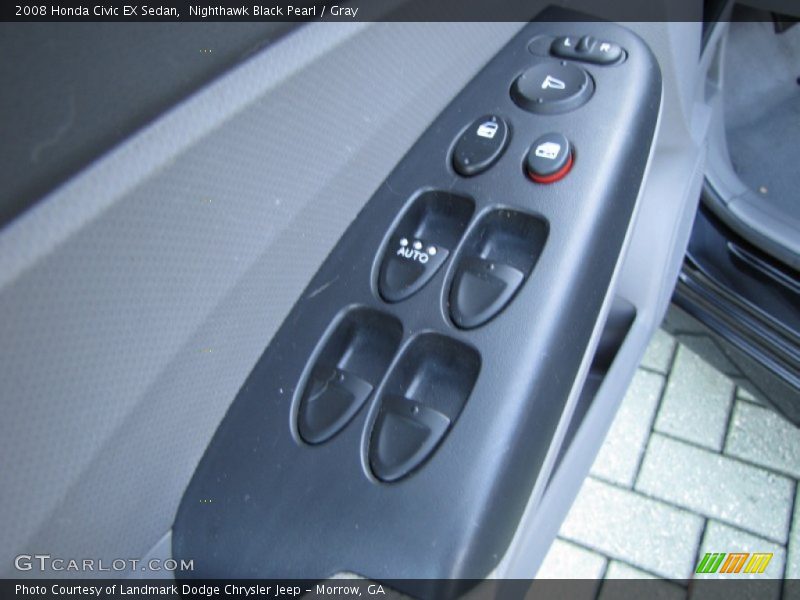 Nighthawk Black Pearl / Gray 2008 Honda Civic EX Sedan