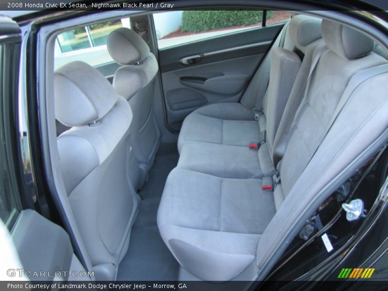 Nighthawk Black Pearl / Gray 2008 Honda Civic EX Sedan
