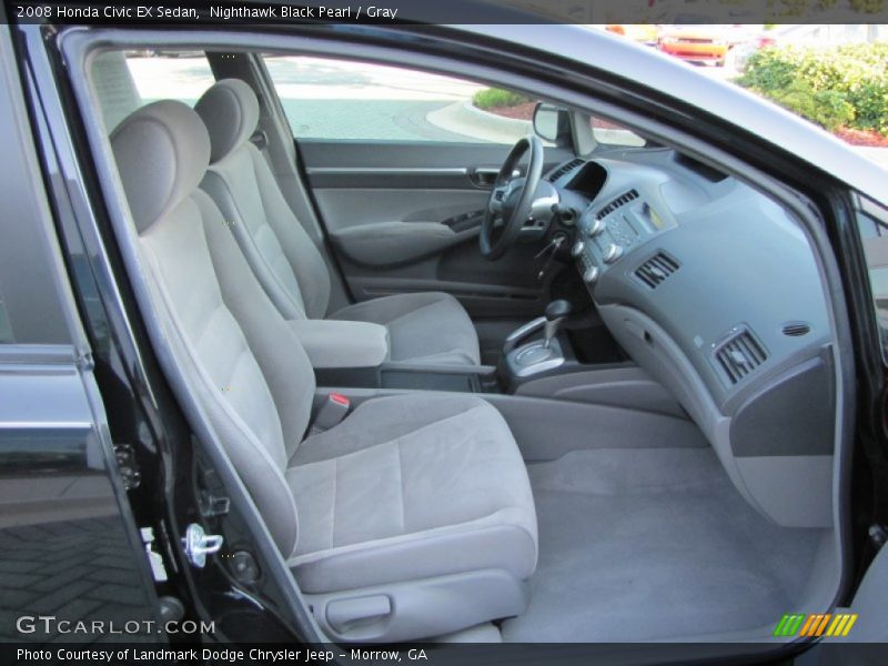 Nighthawk Black Pearl / Gray 2008 Honda Civic EX Sedan