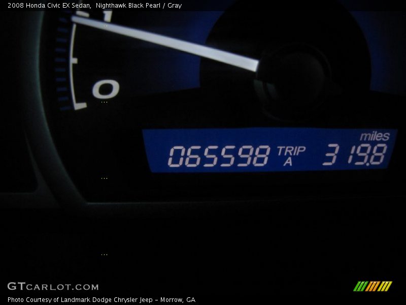 Nighthawk Black Pearl / Gray 2008 Honda Civic EX Sedan