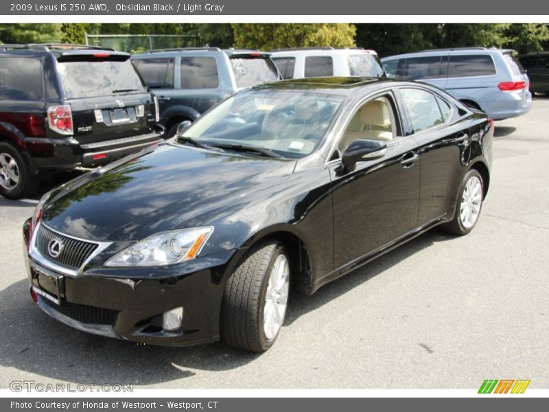 Obsidian Black / Light Gray 2009 Lexus IS 250 AWD