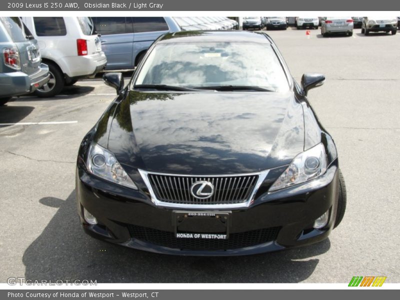 Obsidian Black / Light Gray 2009 Lexus IS 250 AWD