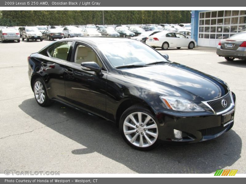 Obsidian Black / Light Gray 2009 Lexus IS 250 AWD