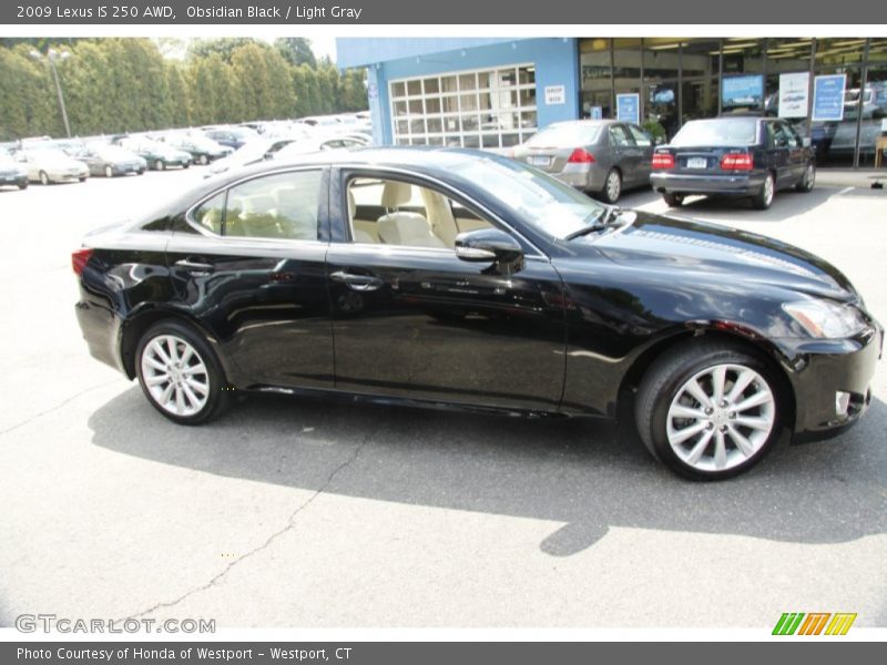 Obsidian Black / Light Gray 2009 Lexus IS 250 AWD