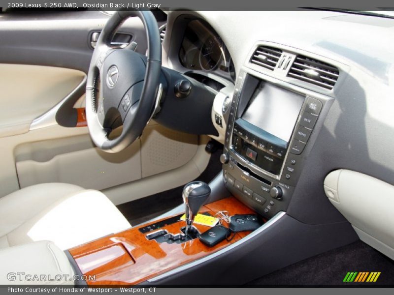 Obsidian Black / Light Gray 2009 Lexus IS 250 AWD