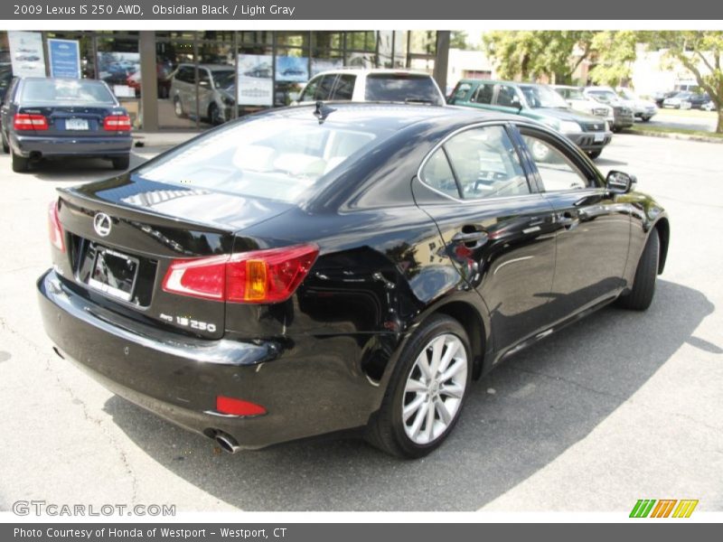 Obsidian Black / Light Gray 2009 Lexus IS 250 AWD