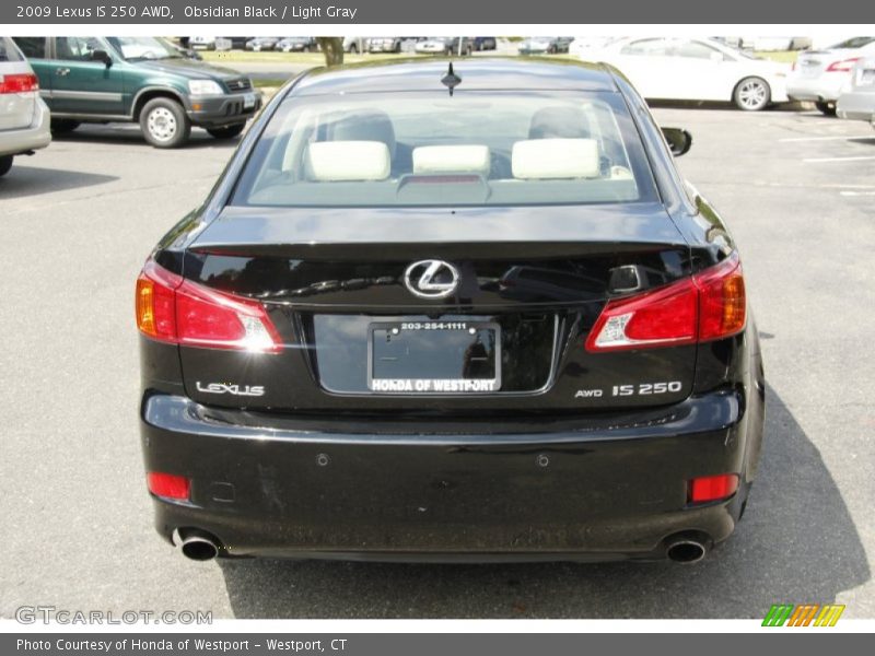 Obsidian Black / Light Gray 2009 Lexus IS 250 AWD