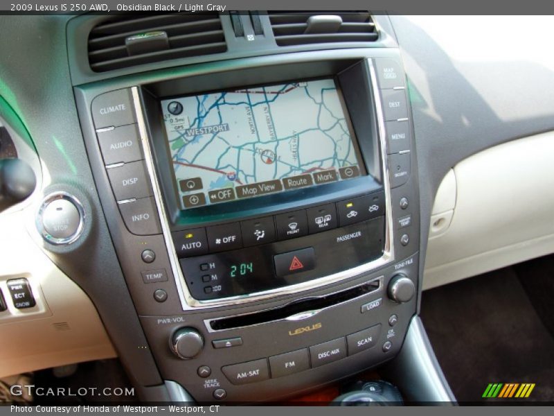 Obsidian Black / Light Gray 2009 Lexus IS 250 AWD