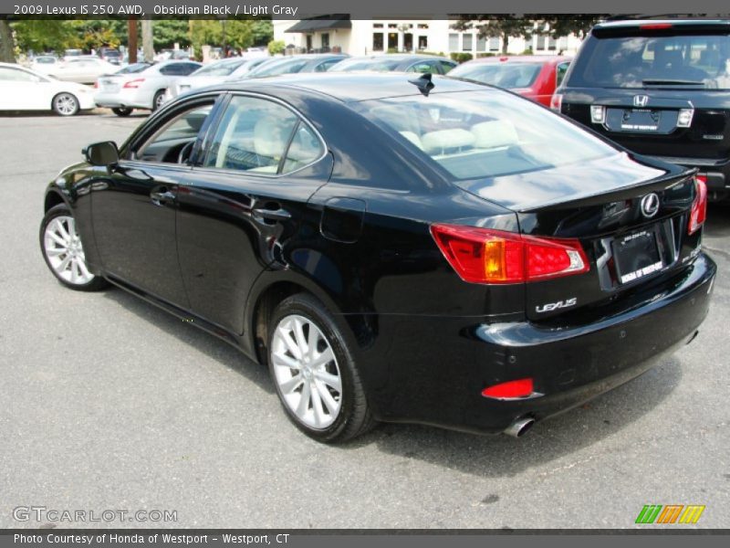 Obsidian Black / Light Gray 2009 Lexus IS 250 AWD