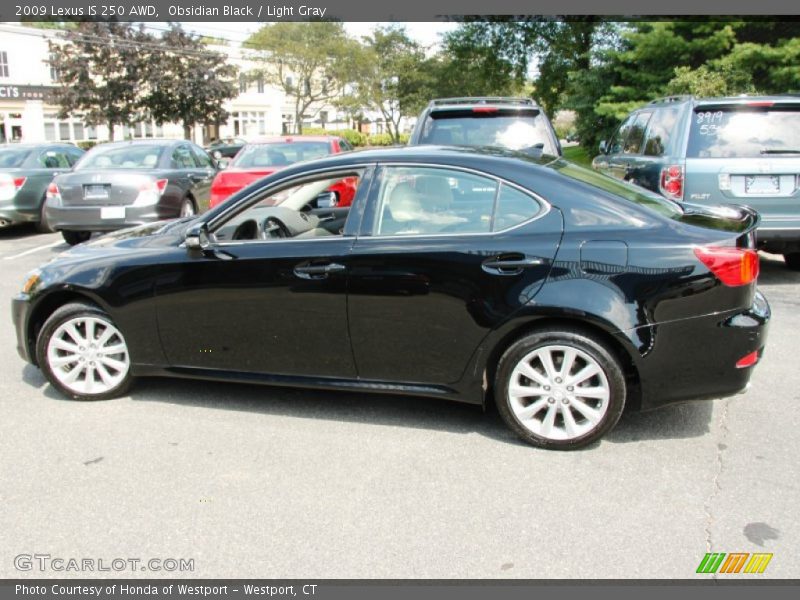 Obsidian Black / Light Gray 2009 Lexus IS 250 AWD