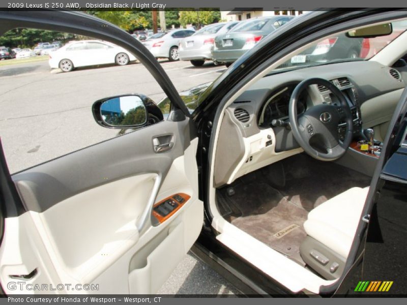 Obsidian Black / Light Gray 2009 Lexus IS 250 AWD