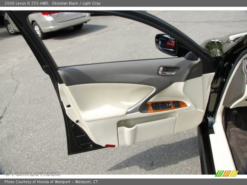 Obsidian Black / Light Gray 2009 Lexus IS 250 AWD