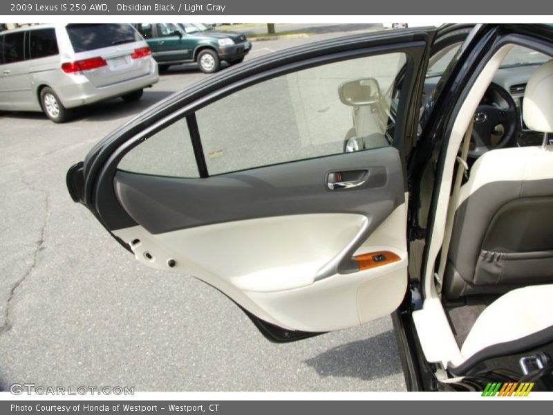 Obsidian Black / Light Gray 2009 Lexus IS 250 AWD