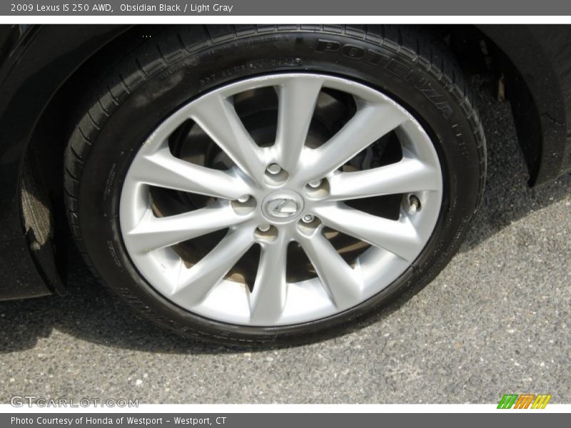 Obsidian Black / Light Gray 2009 Lexus IS 250 AWD