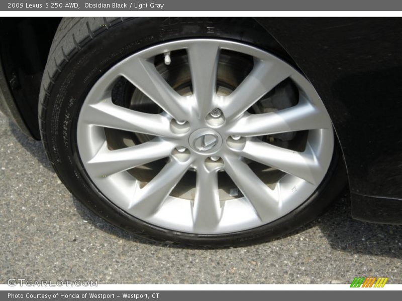 Obsidian Black / Light Gray 2009 Lexus IS 250 AWD