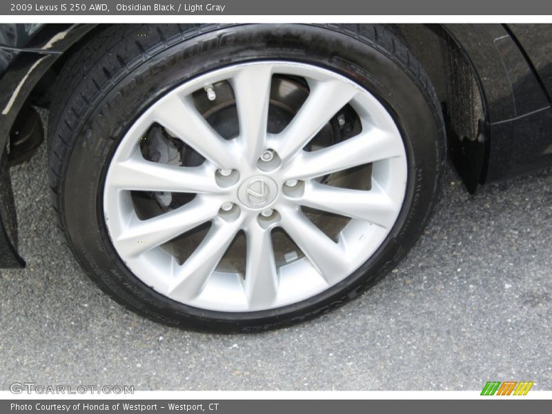 Obsidian Black / Light Gray 2009 Lexus IS 250 AWD