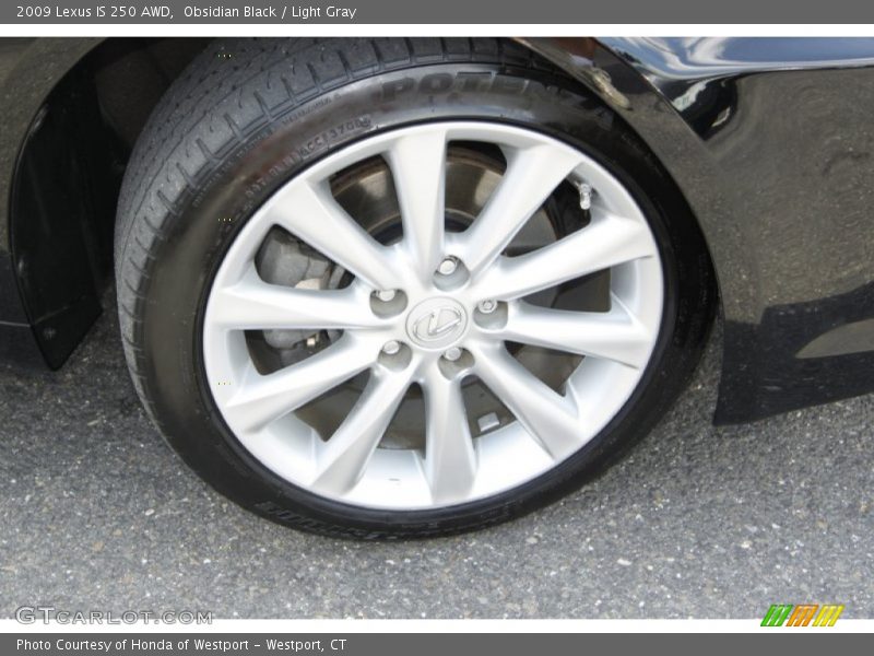 Obsidian Black / Light Gray 2009 Lexus IS 250 AWD