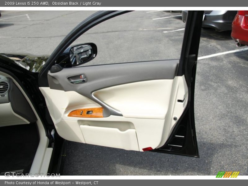 Obsidian Black / Light Gray 2009 Lexus IS 250 AWD