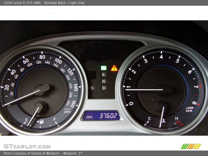 Obsidian Black / Light Gray 2009 Lexus IS 250 AWD