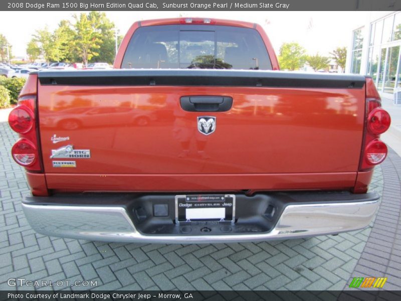 Sunburst Orange Pearl / Medium Slate Gray 2008 Dodge Ram 1500 Big Horn Edition Quad Cab