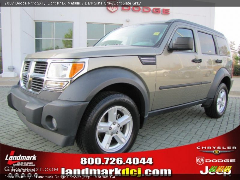 Light Khaki Metallic / Dark Slate Gray/Light Slate Gray 2007 Dodge Nitro SXT