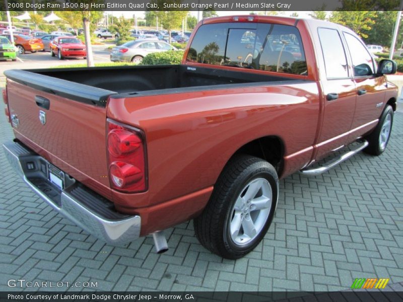 Sunburst Orange Pearl / Medium Slate Gray 2008 Dodge Ram 1500 Big Horn Edition Quad Cab