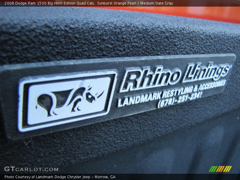 Sunburst Orange Pearl / Medium Slate Gray 2008 Dodge Ram 1500 Big Horn Edition Quad Cab