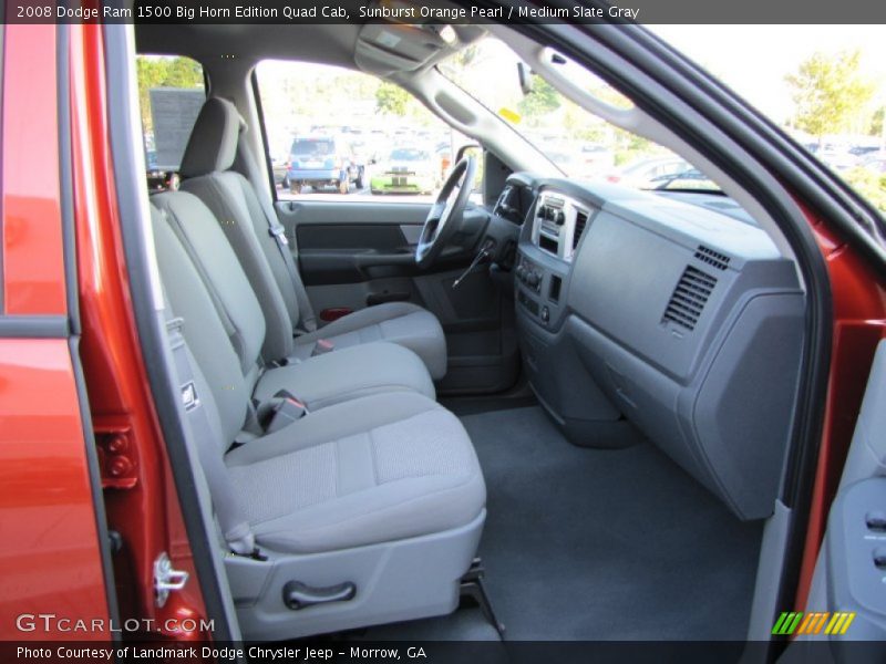 Sunburst Orange Pearl / Medium Slate Gray 2008 Dodge Ram 1500 Big Horn Edition Quad Cab