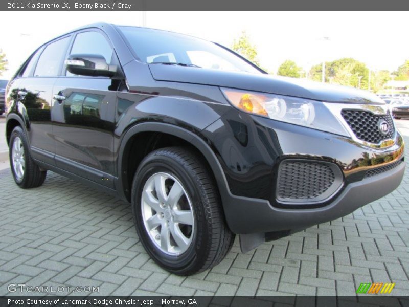Ebony Black / Gray 2011 Kia Sorento LX