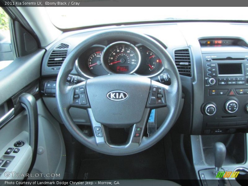 Ebony Black / Gray 2011 Kia Sorento LX