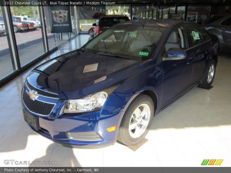 Blue Topaz Metallic / Medium Titanium 2012 Chevrolet Cruze LT