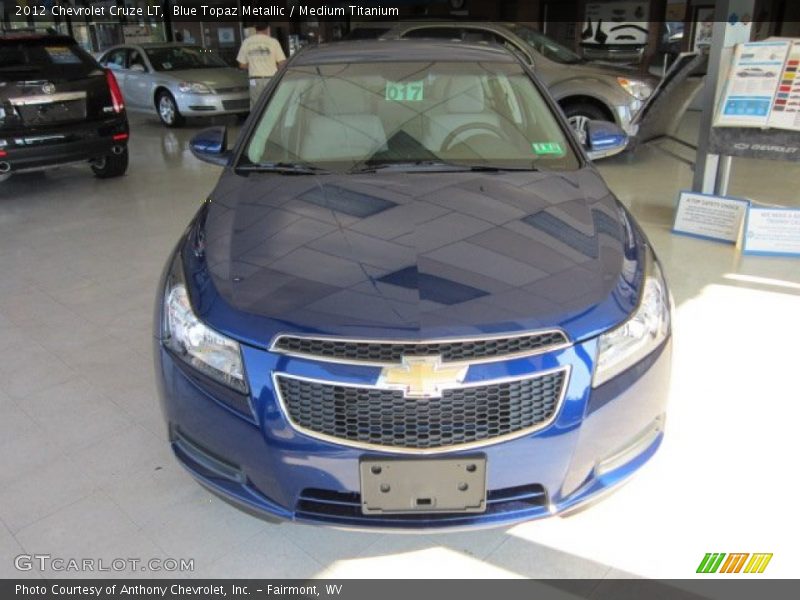 Blue Topaz Metallic / Medium Titanium 2012 Chevrolet Cruze LT