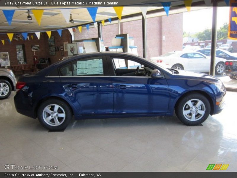 Blue Topaz Metallic / Medium Titanium 2012 Chevrolet Cruze LT