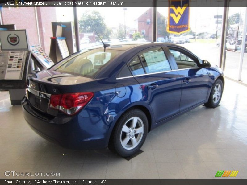 Blue Topaz Metallic / Medium Titanium 2012 Chevrolet Cruze LT