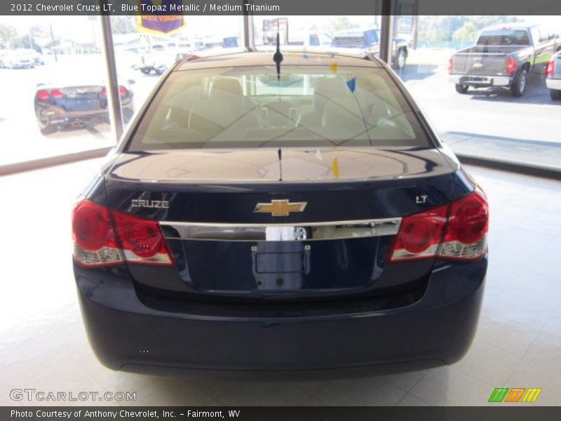 Blue Topaz Metallic / Medium Titanium 2012 Chevrolet Cruze LT