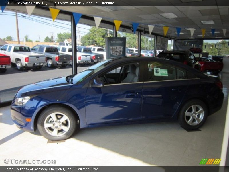 Blue Topaz Metallic / Medium Titanium 2012 Chevrolet Cruze LT