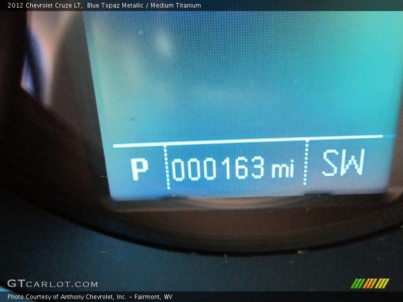 Blue Topaz Metallic / Medium Titanium 2012 Chevrolet Cruze LT