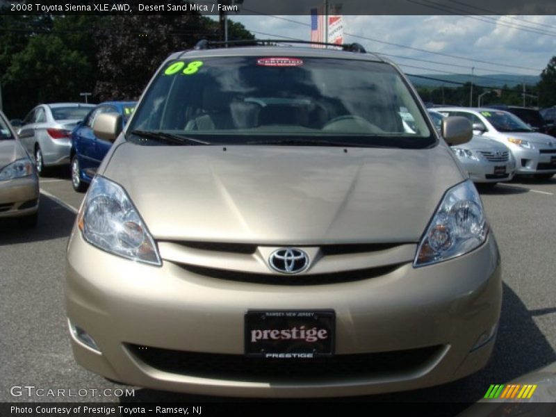 Desert Sand Mica / Fawn 2008 Toyota Sienna XLE AWD